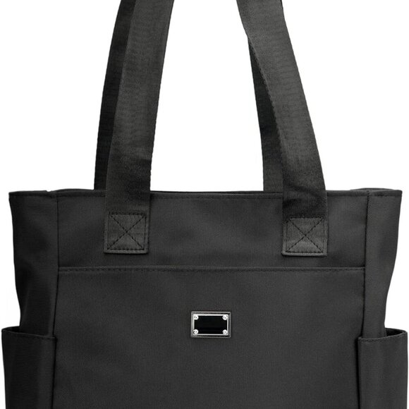 Women Nylon Tote Bag with Multiple Pockets Waterproof Shoulder Handbag for Work - Picture 1 of 7